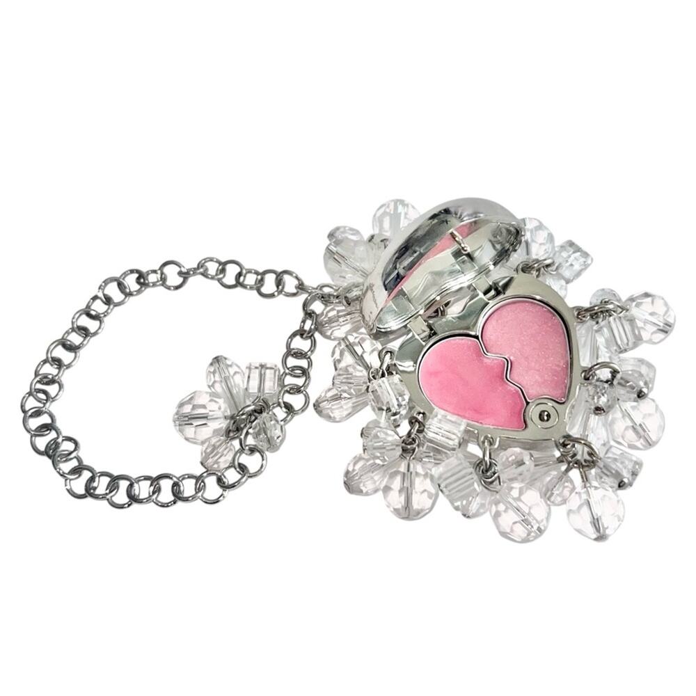 VTG Christian Dior Pretty Charms Lip Gloss Duo Makeup Jewel Bag Charm Bracelet